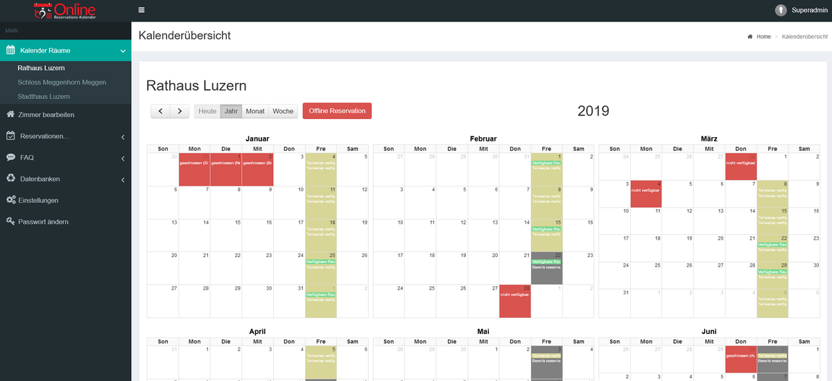 Kalender Übersicht